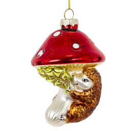 Украшение новогоднее "Гриб и ёж", L7 W7 H11 см