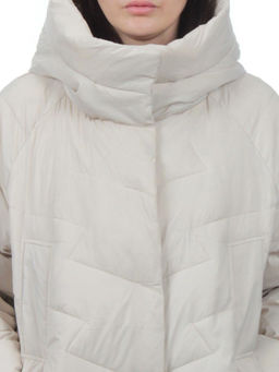 3066 LT. BEIGE Пуховик зимний женский (80% пух, 20% перо)