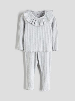 F?rf?rl? Yaka K?z Bebek Bluz ve Tayt