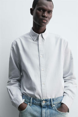 STRIPED OXFORD SHIRT - Zara фото 5