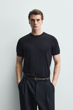 VISCOSE BLEND KNIT T-SHIRT - Zara фото 10