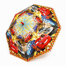 Зонт детский, 8 спиц, Ø 87 см, Тачки