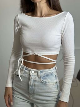 Кроп-топ Луис (белый) - Nadi bordo фото 2