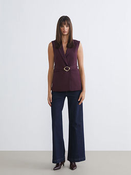 Ceket Yaka Kad?n Klasik Yelek