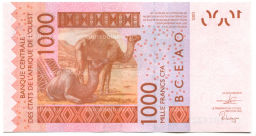 1000 франков 2003 года Кот д-Ивуар (буква А)