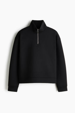 Sudadera efecto neopreno con cremallera Loose Fit