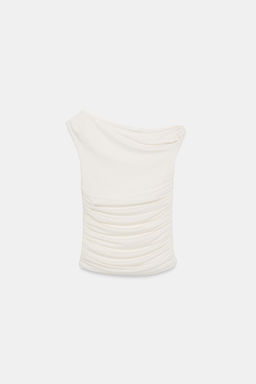 TOP ASIM?TRICO DRAPEADO / Crudo - Zara фото 4