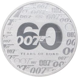 1 доллар 2022 года Тувалу Джеймс Бонд  Агент 007 (60-летие выхода первого фильма)