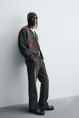 DIAMOND JACQUARD CARDIGAN - Zara фото 7