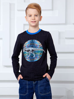 Футболка с длинным рукавом "Этоникс",графитовый