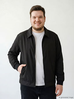 Standart Kal?p G?mlek Yaka Erkek Mont