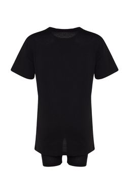 Trendyolmilla Siyah %100 Pamuklu Sortlu/Taytl? Orme Pijama Tak?m? THMSS20PT0397 фото 8