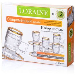 27649 Чайный набор стекло 12пр 100мл LR (х6) - Mayer&boch фото 3