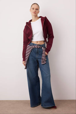 Murdum Crop Oversize Orme Sweatshirt TWOAW25SW00302