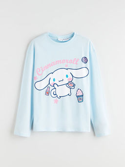 Bisiklet Yaka Cinnamoroll Bask?l? K?z ?ocuk Pijama Tak?m?