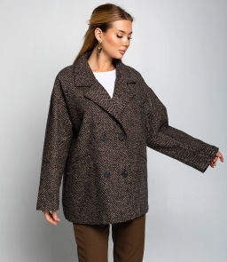 Полупальто #КТ1813 (5), коричневый - Dommod фото 2