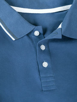 Футболка-поло из фактурного трикотажа - Vilatte фото 2