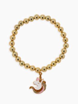 Набор детских украшений Выбражулька «Единороги», 3 предмета: кулон, браслет, кольцо, разноцветный в золоте