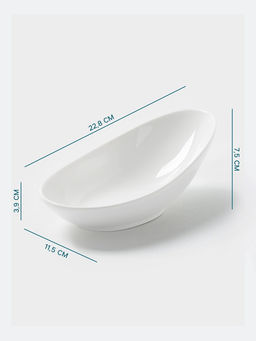 Салатник Hanna Knövell, 350 мл, 22.8×11.5×7.5 см, фарфор, белый