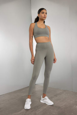 DefactoFit Bordo Yuksek Bel Beli Saran Esnek Basic Duz Sporcu Tayt  фото 2