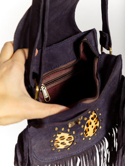 Сумка замшевая с бахромой через плечо 1111/5 - Ганг фото 5