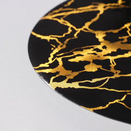 Цена за 12 шт. Салфетка сервировочная на стол Мрамор, d=38 см, цвет чёрный - Simaland фото 9