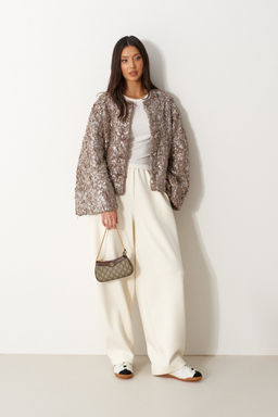 Жакет Annete А5550 из полиэстера тёмно-бежевый  фото 4