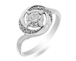 Кольцо из серебра куб.циркон., К1553