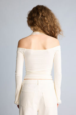 F_tted Halter Yaka Fitilli Ka_korse Ti__rt - Defacto фото 5