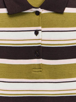 Лонгслив-поло в полоску / Zarina фото 3