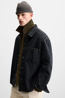 BRUSHED TEXTURE DENIM SHIRT - Zara фото 9