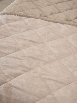 Набор покрывало и чехлы на подушку - Кристалл, цвет бежевый 200х220