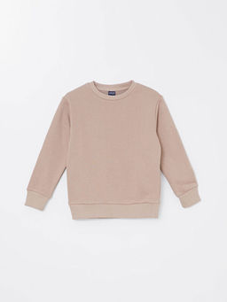 Bisiklet Yaka Basic Uzun Kollu Erkek ?ocuk Sweatshirt