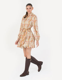 Bej Comfort Fit Dokuma Elbise - Pierre cardin фото 3