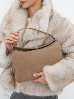 Сумка женская кожаная 1026LF sand Polina&Eiterou