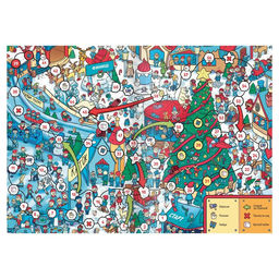 Новогодняя настольная игра-бродилка Новый год в городе, 36 карт, 5+