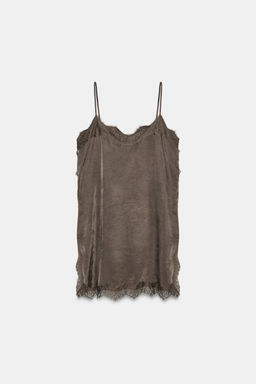 ZW COLLECTION LACE CAMISOLE TOP - Zara фото 4