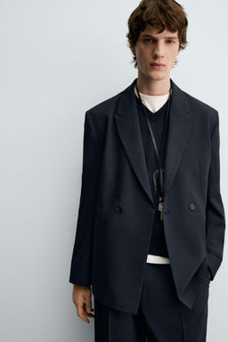 STRIPED SUIT DOUBLE-BREASTED BLAZER - Zara фото 6