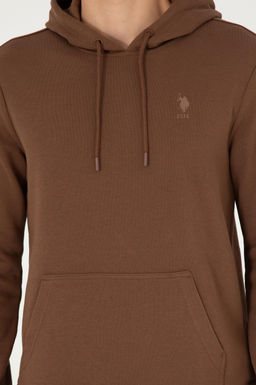 Мужской коричневый базовый свитшот - U.s. polo assn фото 6