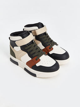 Renk Bloklu Bilek Boy Erkek ?ocuk Spor Ayakkab?