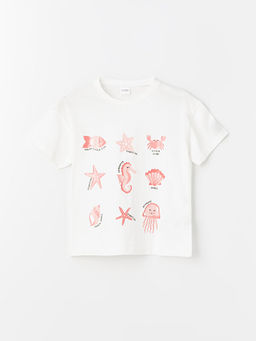 Bisiklet Yaka Bask?l? K?z ?ocuk Pijama ?st