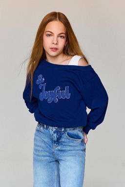 Carmen Yaka Sweatshirt K_z _ocuk
