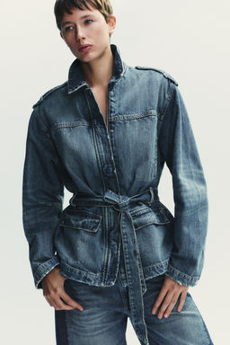 TRF LONG DENIM JACKET - Zara фото 2