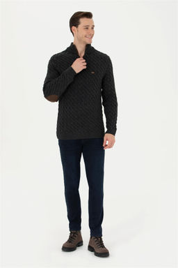 Мужской свитер антрацитового меланжа Неожиданная скидка в корзине - U.s. polo assn фото 4