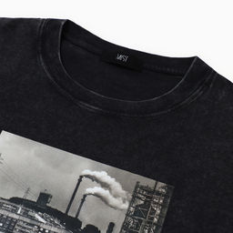 Футболка мужская MIST «Город» из вареного хлопка, черный, р-р L