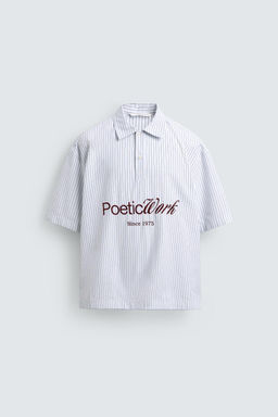 Поло CAMISA POLO BOXY FIT в полоску