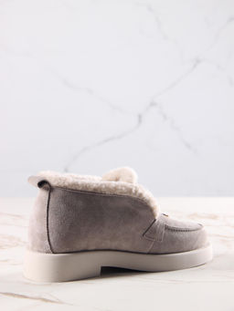 Ботинки 306.1593be.Каменный замша/шерсть