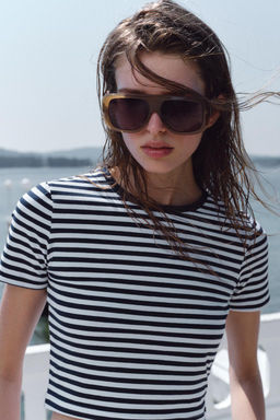 CROPPED STRETCH T-SHIRT - Zara фото 88