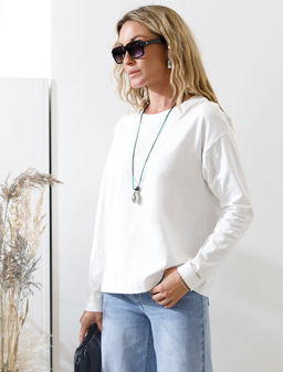 Базовый лонгслив из премиального хлопка с эластаном