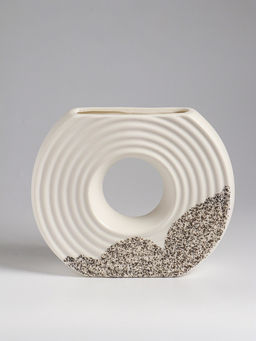 Ваза «Паскуаль», 16×19 см, керамика, бело-серая